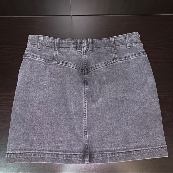 Free People Shes All That Black Denim Mini Skirt - Picture 3 of 7